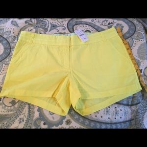 Jcrew woman’s New Twill neon yellow sz 10 shorts